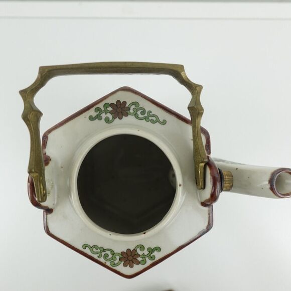 Andrea by Sadek Japanese Octagon Teapot with Florals & Birds Vintage - Picture 11 of 15